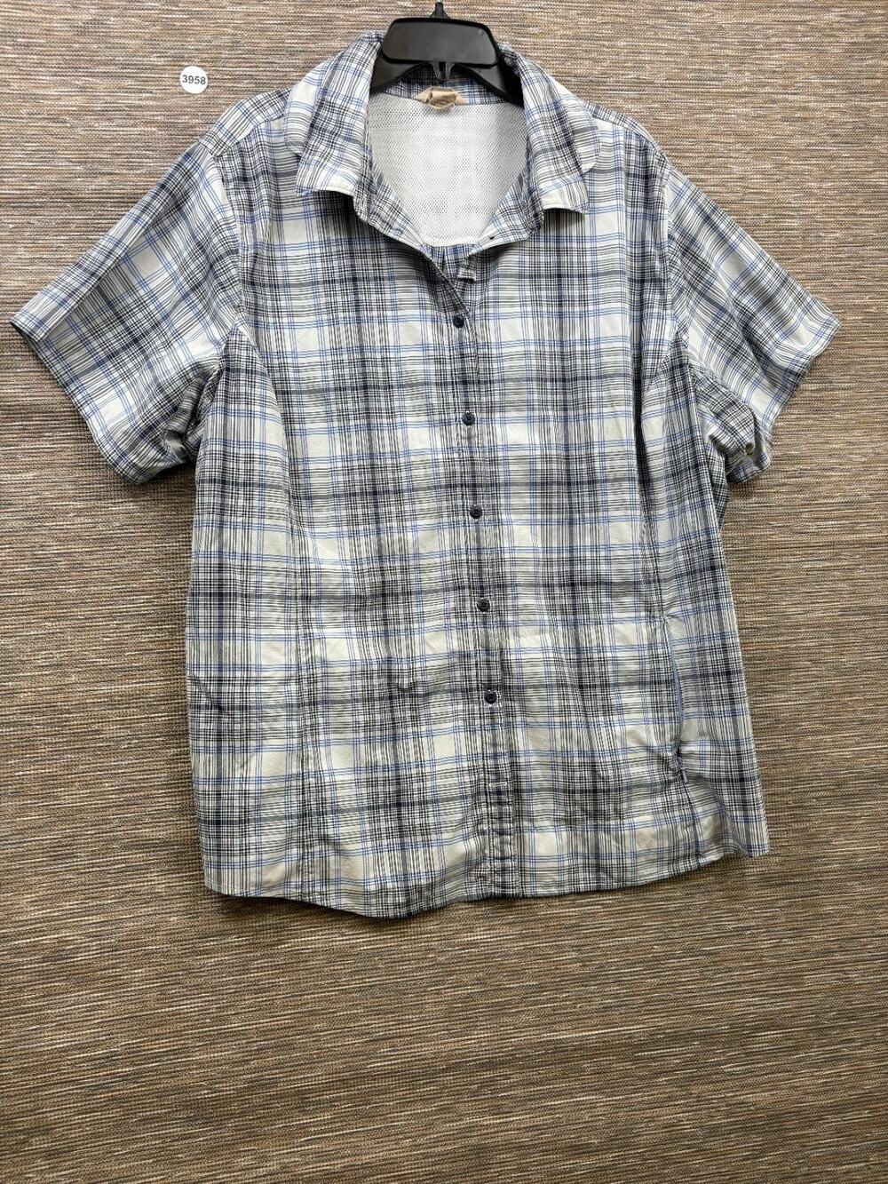 Duluth Trading Co Sidewinder Shirt Womens Size 3X Plaid Stretch Vented Hiking